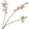 Silk-ka kunstbloem Montbresia roze H 95 cm