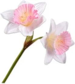Silk-ka kunstbloem Narcis roze H 76 cm