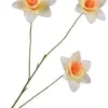 Silk-ka kunstbloem Narcis wit / geel H 100 cm