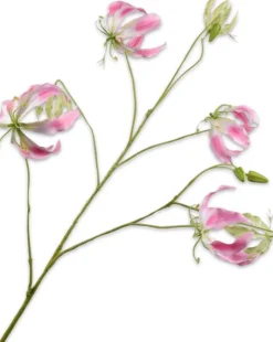 Silk-ka kunstbloem Prachtlelie roze H 110 cm