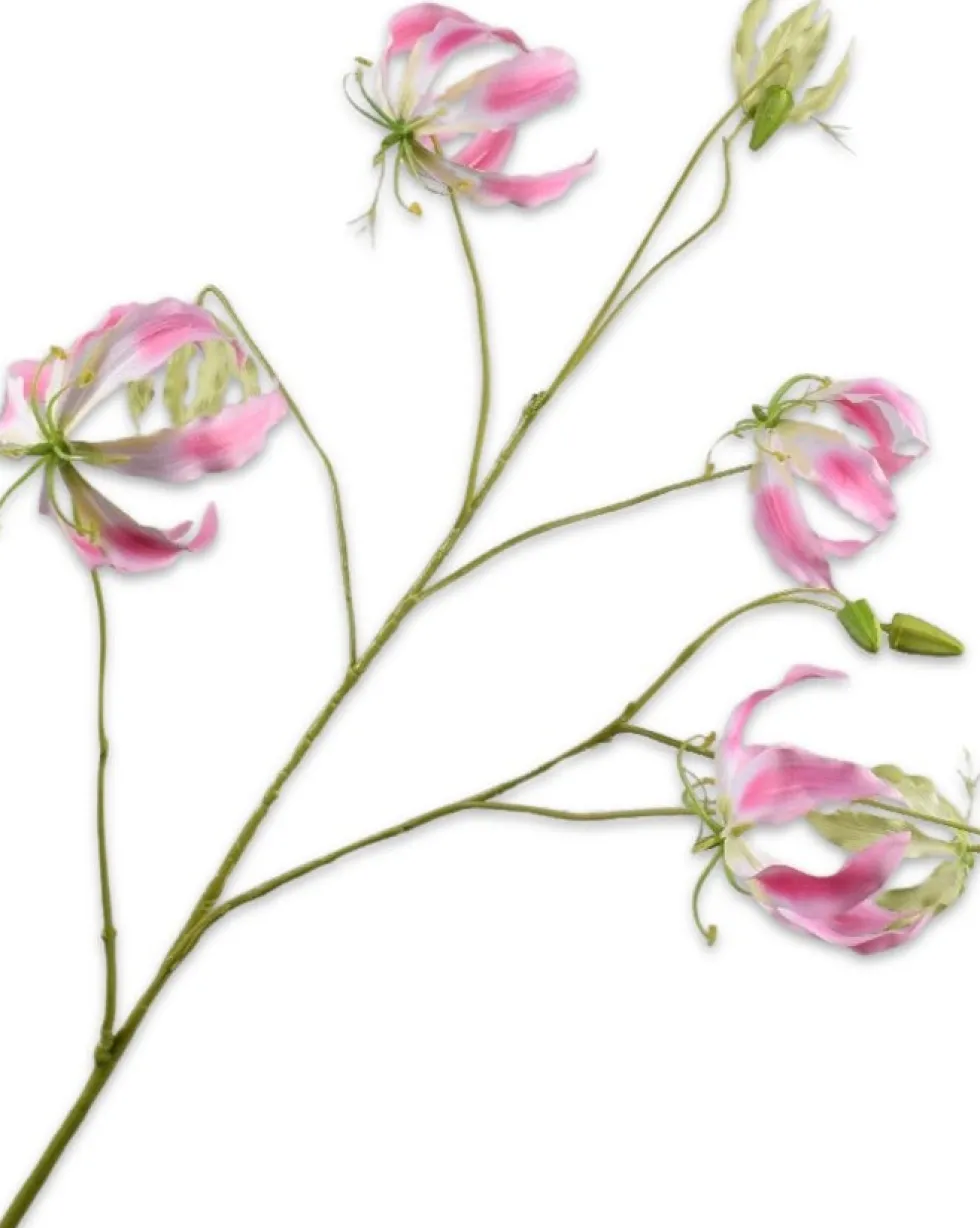 Silk-ka kunstbloem Prachtlelie roze H 110 cm