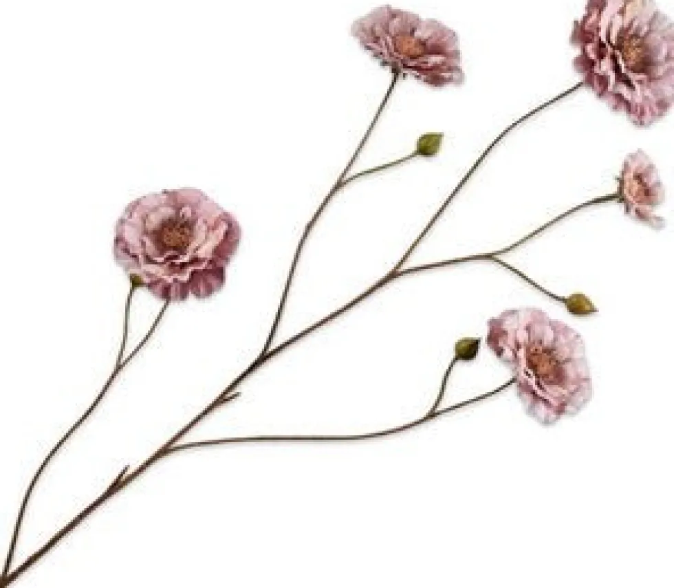 Silk-ka kunstbloem Ranonkel roze H 45 cm