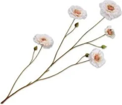 Silk-ka kunstbloem Ranonkel wit H 53 cm