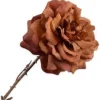 Silk-ka kunstbloem Roos bruin H 76 cm