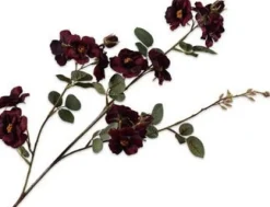 Silk-ka kunstbloem Roos paars H 47 cm