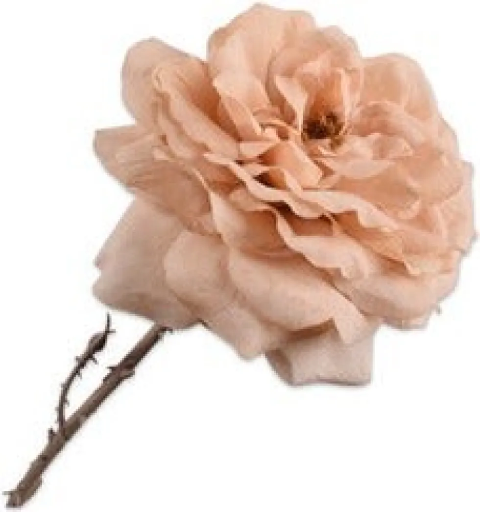 Silk-ka kunstbloem Roos roze H 76 cm