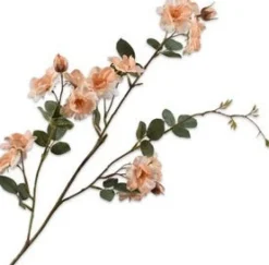 Silk-ka kunstbloem Roos roze H 13 cm
