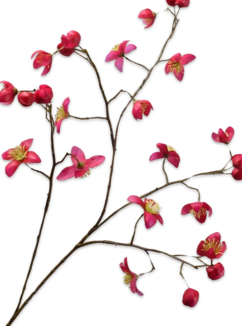 Silk-ka kunstbloem Ruit donkerroze H 78 cm
