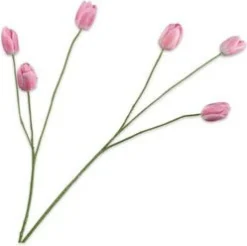 Silk-ka kunstbloem Tulp roze H 100 cm