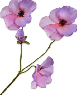 Silk-ka kunstbloem Viooltje lichtpaars H 63 cm