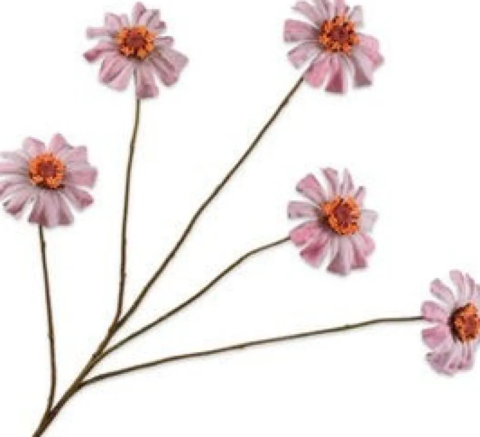 Silk-ka kunstbloem Zinnia paars / roze H 89 cm