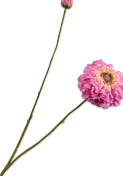 Silk-ka kunstbloem Zinnia paars H 85 cm