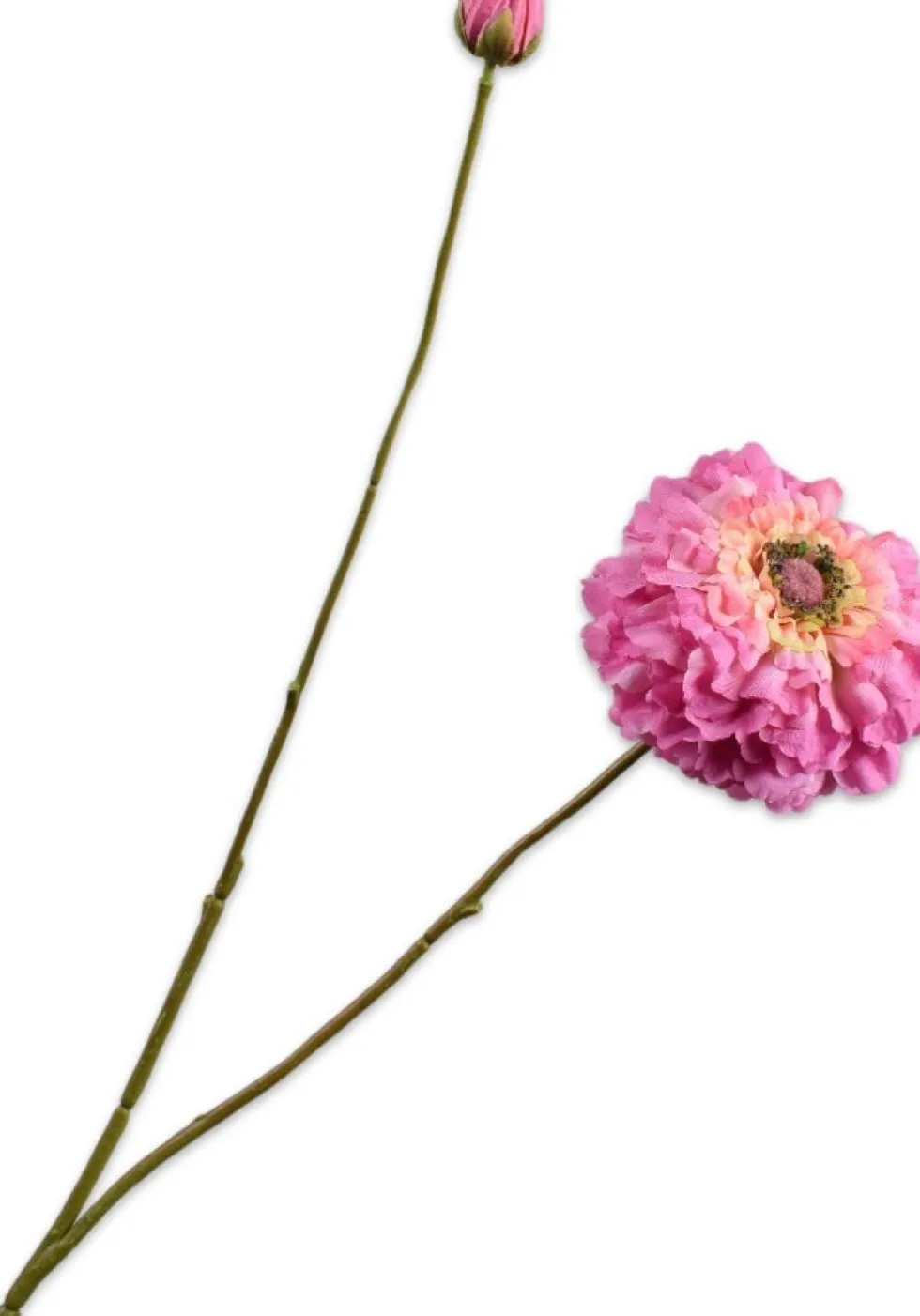 Silk-ka kunstbloem Zinnia paars H 85 cm