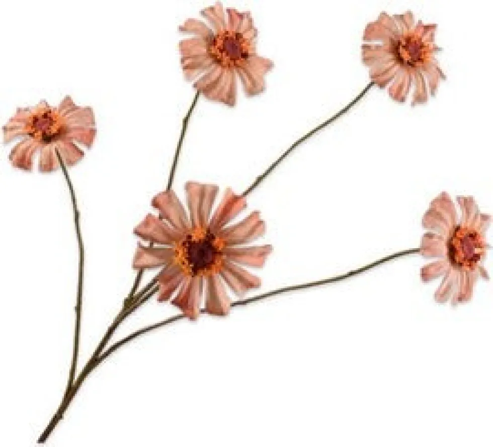 Silk-ka kunstbloem Zinnia roze H 89 cm