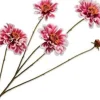 Silk-ka kunstbloem Zinnia roze / wit H 43 cm