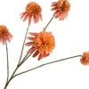 Silk-ka kunstbloem Zonnehoed donkeroranje H 90 cm