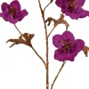 Silk-ka kunstplant Kerstroos Donkerpaars H 57 cm