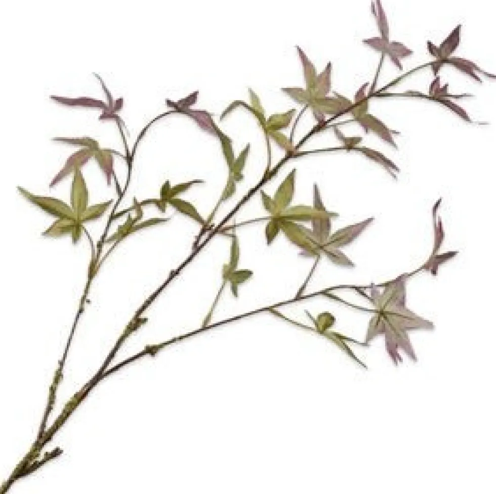 Silk-ka kunsttak Esdoorn groen / rood H 30 cm