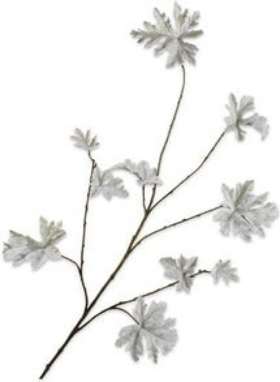 Silk-ka kunsttak Geranium grijs H 117 cm