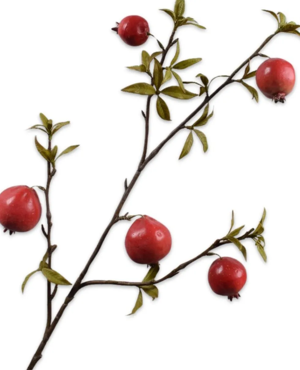Silk-ka kunsttak Granaatappel rood H 97 cm