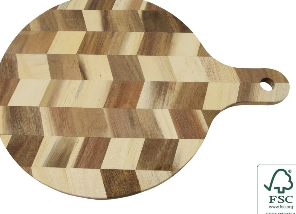 Snij- en serveerplank Jake naturel / bruin 30 x 40 x 1,4 cm
