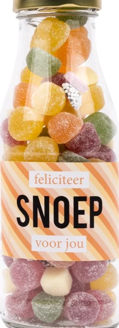 Snoep in fles 'feliciteer-snoep'