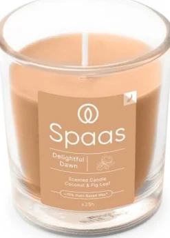 Spaas geurkaars Essential collection Delightful Dawn beige 25 uur D 7,3 H 8,3 cm