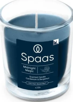Spaas geurkaars Essential collection Midnight Magic blauw 25 uur D 7,3 H 8,3 cm