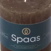 Spaas stompkaars Essential collection donkerbruin 25 uur D 7 H 7 cm