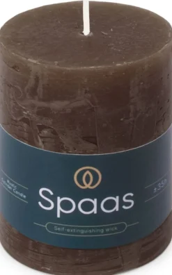 Spaas stompkaars Essential collection donkerbruin 35 uur D 7 H 9,5 cm