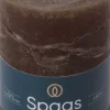 Spaas stompkaars Essential collection donkerbruin 65 uur D 8 H 11 cm