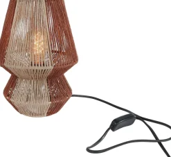 Tafellamp Febe bruin D 18 H 25,5 cm