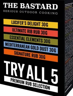 The Bastard barbecue kruiden Try All Box 5x30 g