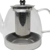 Theepot borosilicate met filter 1,2 liter