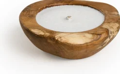 Tierra Outdoor kaars in pot Bowl Teak naturel 20 uur 20 x 20 x 6 cm