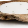 Tierra Outdoor kaars in pot Bowl Teak naturel 52 uur 60 x 60 x15 cm