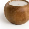 Tierra Outdoor kaars in pot teak naturel 28 uur D 18 H 12 cm