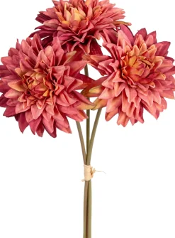 Tina kunstbloemen boeket Dahlia roze / oranje H 38 cm