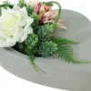 Tina kunstbloemen boeket Roos, Dahlia wit / roze H 24 cm