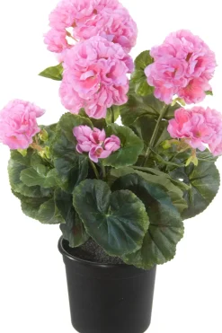 Tina kunstplant Geranium roze H 35 cm