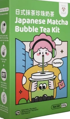 Tokimeki bubble tea kit matcha smaak 3 porties