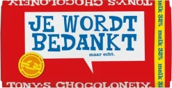 Tony's Chocolonely bedankt melk 180 g