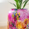 TS bloempot Designed by Lammie fiesta roze D 30 H 42 cm