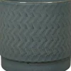 TS bloempot op voet Stien blauw D 13 H 13 cm