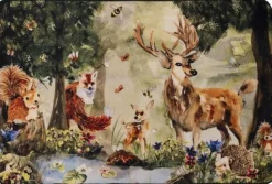 TS rubber mat Woodlands Wonders dieren 40 x 60 cm