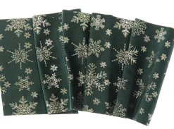 Unique Living decofabric Ice Crystal groen 28 x 300 cm