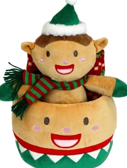 Unique Living geschenkset Joy elf knuffel en plaid 90 x 75 cm