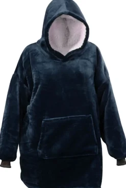 Unique Living hoodie Emma donkerblauw onesize