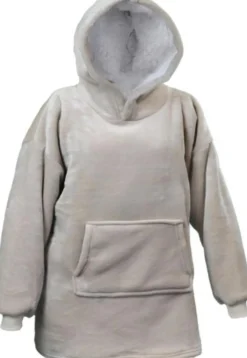 Unique Living hoodie Emma lichtgrijs onesize