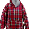Unique Living hoodie Manon rood ruit onesize